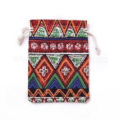 Polycotton(Polyester Cotton) Packing Pouches Drawstring Bags&nbsp;ABAG-T006-A22