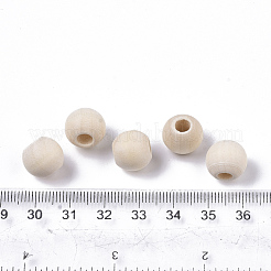 Unfinished Natural Wood European Beads&nbsp;X-WOOD-Q041-04E