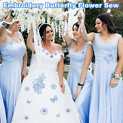 16Pcs 16 Styles Embroidery Lace Appliques&nbsp;DIY-GA0007-45