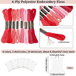 24 Skeins 3Bags 6-Ply Polyester Embroidery Floss&nbsp;OCOR-CY0003-43B
