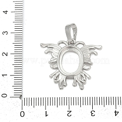 Brass Pendant Cabochon Settings&nbsp;KK-S521-17D-P
