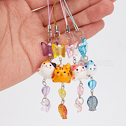 Glass & Porcelain & Acrylic Mobile Straps&nbsp;HJEW-DR00028