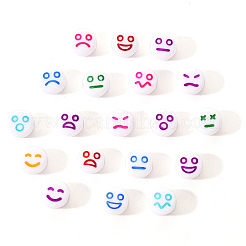 White Opaque Acrylic Beads&nbsp;MACR-YW0001-20F