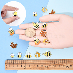 28Pcs 7 Styles Alloy Enamel Pendants&nbsp;ENAM-YW0004-67
