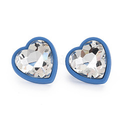Crystal Rhinestone Heart Stud Earrings with 925 Sterling Silver Pins for Women&nbsp;MACR-S275-038A