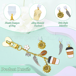 5Pcs Plastic Mobile Dustproof Plugs & Iron Cell Phone Holder Stand&nbsp;HJEW-SW00328