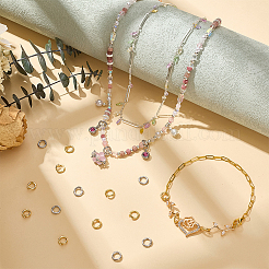 60Pcs 2 Colors Brass Open Jump Rings&nbsp;KK-BC0015-81