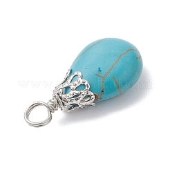 Dyed Synthetic Turquoise Pendants&nbsp;PALLOY-JF04355-02