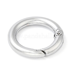 Rack Plating Brass Spring Gate Rings&nbsp;KK-Q781-11P