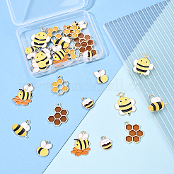 28Pcs 7 Styles Alloy Enamel Pendants&nbsp;ENAM-YW0004-67