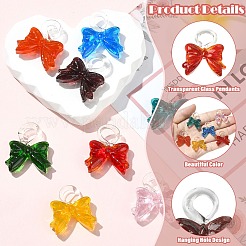 8Pcs 8 Colors Transparent Glass Pendants&nbsp;GLAA-CJ0002-83