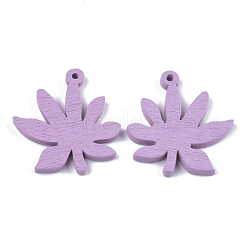 Painted Poplar Wood Pendants&nbsp;WOOD-S045-066H