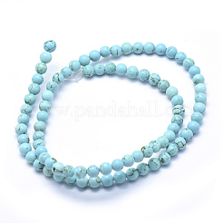 Natural Howlite Beads Strands&nbsp;X-TURQ-G148-07-6mm