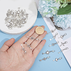 36Pcs 9 Styles Key Alloy Pendant Decorations&nbsp;HJEW-GO00259