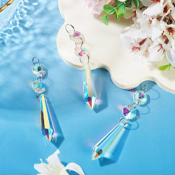 3Pcs Crystal Glass Hanging Sun Catcher&nbsp;AJEW-TADJ0001-08B