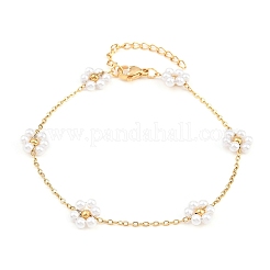Acrylic Pearl Beads Link Bracelets&nbsp;SA-D001-01G