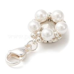 K9 Glass Rhinestone & Shell Pearl Bead Pendant Decoration&nbsp;HJEW-MZ00028