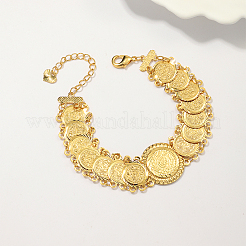 Elegant Brass Coin Ladies Link Chain Bracelets for Women&nbsp;PG3395