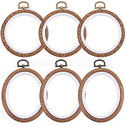 6Pcs 2 Styles Plastic Cross Stitch Embroidery Hoops&nbsp;DIY-CP0012-39