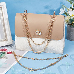 Navy Mesh Charm Alloy 2-Layer Bag Strap Chains&nbsp;AJEW-WH0348-337G