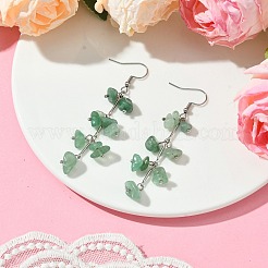 Natural Green Aventurine Dangle Earrings for Women&nbsp;EJEW-TA00553-02