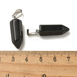 Natural Obsidian Pendants&nbsp;G-Z067-07P-10