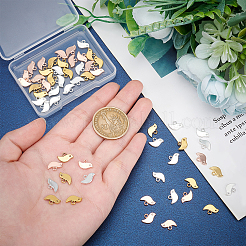 80Pcs 4 Colors Tibetan Style Alloy Charms&nbsp;TIBEP-AR0001-07