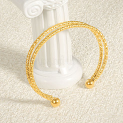 Stylish 304 Stainless Steel Double-layered Cuff Bangles&nbsp;NS9291-2