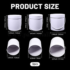 3Pcs 3 Sizes Column Cardboard Paper Bouquet Packing Boxes&nbsp;CON-BC0007-77B