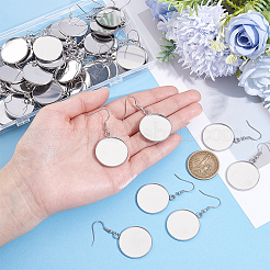 60Pcs 304 Stainless Steel Earring Hooks&nbsp;STAS-BBC0009-93D
