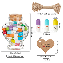 DIY Valentine's Day Wishing Bottle Making Kits&nbsp;DIY-BC0003-16