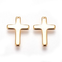 Brass Tiny Cross Charms&nbsp;X-KK-Q735-301G