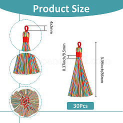 30Pcs Polyester Tassel Big Pendant Decorations&nbsp;FIND-FH0010-73