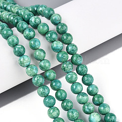 Dyed Synthetic Fossil Beads Strands&nbsp;G-T139-6mm-66E