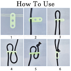 100Pcs Three-Hole Plastic Tent Rope Tensioner&nbsp;FIND-FH0018-28B