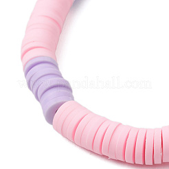 2Pcs 2 Styles Handmade Polymer Clay Beads Stretch Bracelets for Women&nbsp;BJEW-JB11314