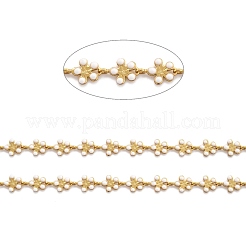 Golden Brass Enamel Link Chains&nbsp;CHC-H103-08H-G