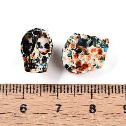 Spray Painted Resin Beads Strands&nbsp;RESI-N041-01D