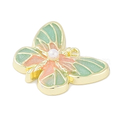 Rack Plating Alloy Enamel Pendants&nbsp;PALLOY-F018-22G-02