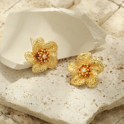 Brass Micro Pave Clear Cubic Zirconia Stud Earrings&nbsp;WG070C8-01