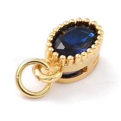Real 18K Gold Plated Brass Inlaid Cubic Zirconia Charms&nbsp;ZIRC-L100-079G-02