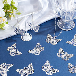 80Pcs Iron Hollow Butterfly Pendants&nbsp;IFIN-NB0001-68