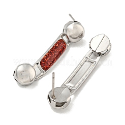 304 Stainless Steel Enamel Stud Earrings&nbsp;EJEW-S229-15P-09