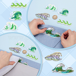 15Pcs 5 Styles Polyester Thread Computerized Embroidery Iron On/Sew On Patches&nbsp;PATC-PH0001-83
