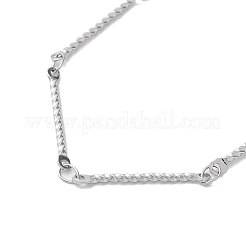 Non-Tarnish 304 Stainless Steel Twist Bar Link Chain Bracelet&nbsp;BJEW-K226-04P
