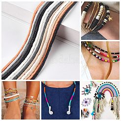 6 Colors Flat Round Handmade Polymer Clay Beads&nbsp;CLAY-PH0001-40B-02