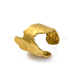 Irregular 304 Stainless Steel Open Cuff Rings for Women&nbsp;RJEW-M019-60G