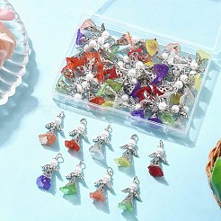 50Pcs Glass Pearl & Acrylic Pendans&nbsp;PALLOY-JF03947