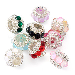 9Pcs 9 Colors Sparkling Acrylic Rhinestone Round Beads&nbsp;OACR-TA0003-92B