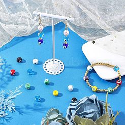 Nbead Handmade Evil Eye Lampwork Beads Strands&nbsp;LAMP-NB0001-49D